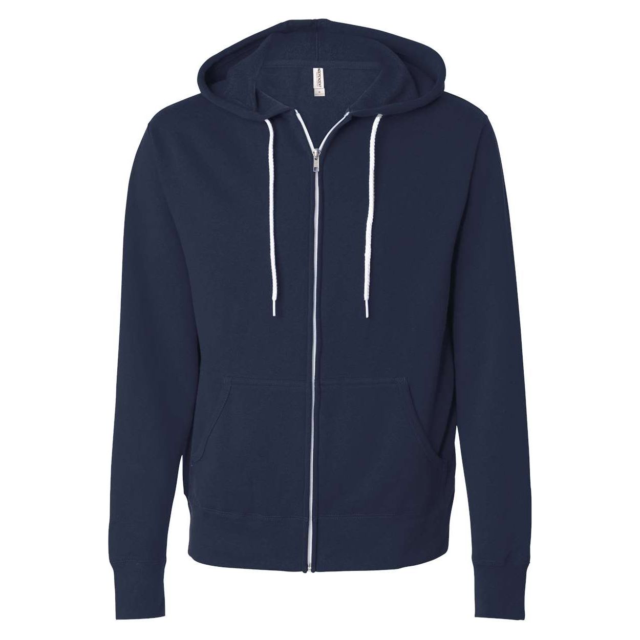 Lightweight Full-Zip Hooded Sweatshirt